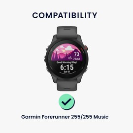 kwmobile Protective Film Compatible with Garmin Forerunner 255/255 Music Screen Protector - 2X Smart Watch Protector Anti-Fingerprint