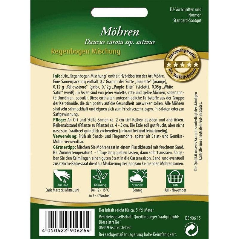 Quedlinburger Carrot Rainbow Mix, 1 Serving