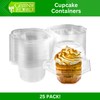 Green Direct Clear Stackable Cupcake Boxes Disposable Individual Cupcake Containers