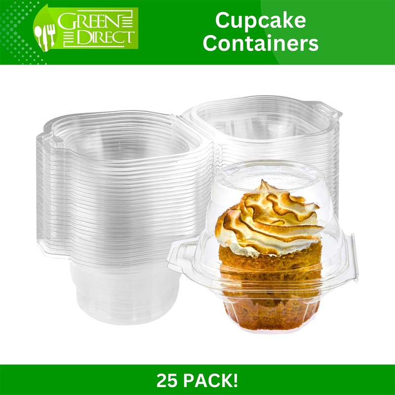 Green Direct Clear Stackable Cupcake Boxes Disposable Individual Cupcake Containers
