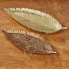Palm Leaf Decorative Trays Copper and Gold Set of 2
