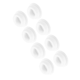MECCANIXITY 8pcs T-Shaped Silicone Plugs 29mm 1-1/8 Inch Dia Snap in Plug Hole Seal Cover Round Rubber Stopper for Kitchen Rubber Bulkheads Waterproof Sealing Plugs White
