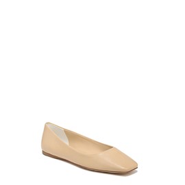 Franco Sarto Sarto Womens Flexa Amaya Square Toe Ballet Flat Beige Leather 9 M