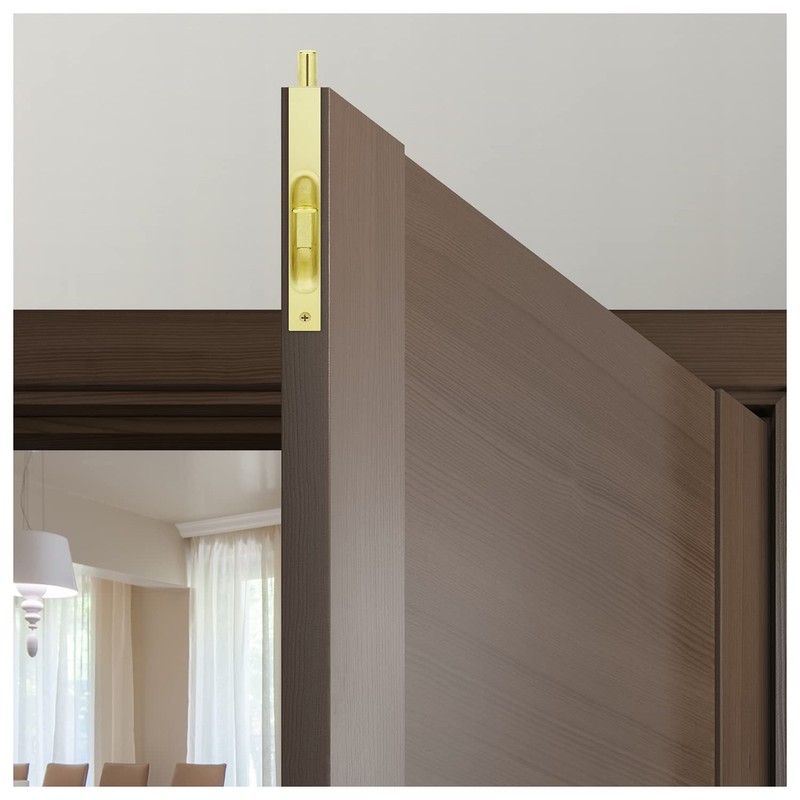 Nuk3y Heavy Duty 6-Inch Solid Brass Flush Bolt (Square, Polished