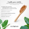 Ecowood® Cepillo para Cabello Hecho de Bambú con Punta Redonda