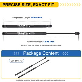 Front Hood Gas Struts for Dodge Ram 1500 02-08, Ram 2500 3500 02-10, Ram 4500 5500 08-10, Replaces SG314036 4364 55276321AA 55276321AB Shocks Lift Supports Gas Springs, 2 Pcs