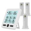 Timloon Indoor Outdoor Digital Thermometer Hygrometer with 3 Wireless Sensors,