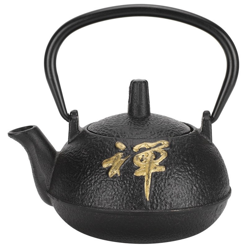 Iron Teapot Kettle Uncoated with Strainer 0.3L Tea and Zen