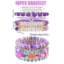 BDSHUNBF 2 Set Friendship Bracelet, Bracelets Set, Olivia Merch, Soft Pottery Bracelet, Album Beaded Bracelets, Album Inspired Bracelets, for Fans Gift, Girls Women Teenager