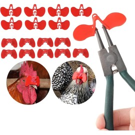 Pinless Peepers for Chickens Blinders with Pliers Set, Pheasant Blinders Chicken Poultry Blinders Pheasant Peepers