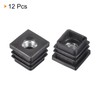uxcell 12Pcs Inserts for Square Tubes with M8 Thread, for