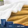 Walensee Sherpa Fleece Blanket (Twin Size 60”x80” Honey Gold) Plush