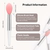 Silicone Lip Brush,Lipstick Applicator Brushes,Makeup Brushes,15Pc with 3colors (White Pink