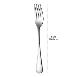 Set of 12, Stainless Steel Dinner Forks Silverware Set, Heavy-Duty Dinner Forks (8 Inch) Cutlery Set, Dishwasher Safe (Silver)