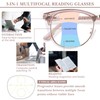 OPTOFENDY Progressive Multifocal Reading Glasses for Women Men Square Blue