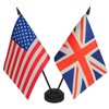Zigvert American & Britain Twin Flag Desk Set, Table Flags