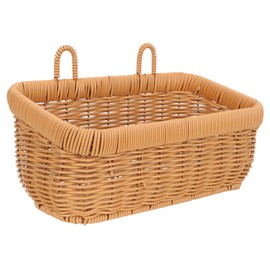 SHOWERORO Wall Hanging Woven Basket for Kitchen Storage Retro Imitation Rattan Hanging Basket for Fruits Vegetables and Eggs Stylish Home and Practical Organizer Large Brown