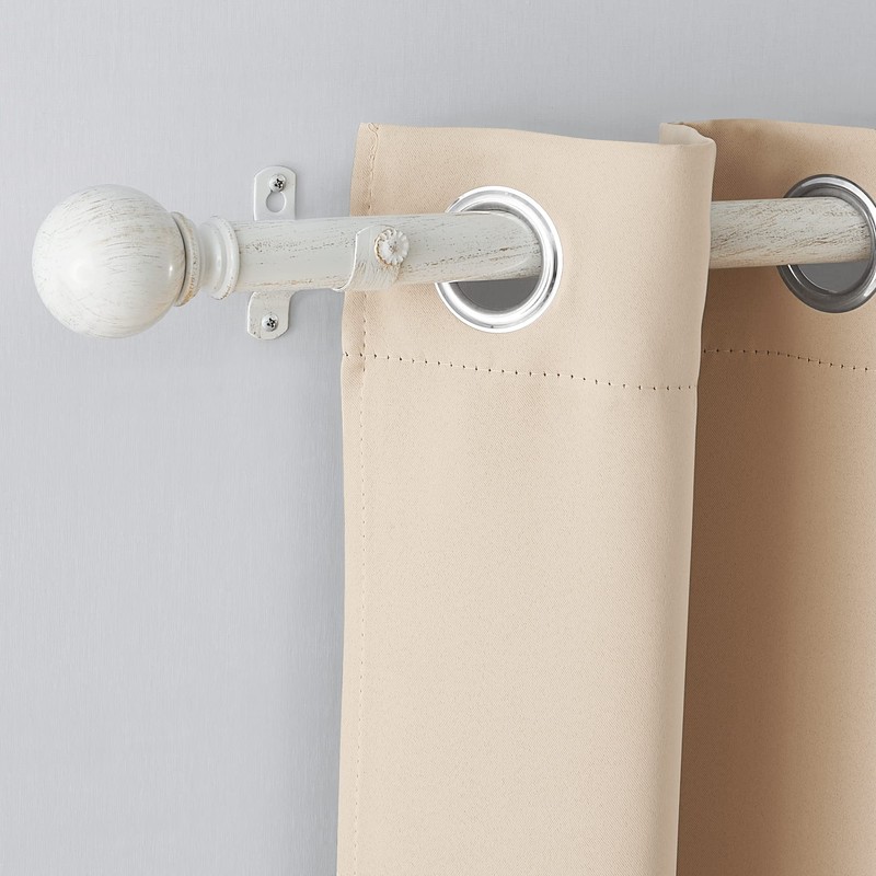 NICETOWN Decorative Single Window Drape Curtain Rod, Retro Style Standard