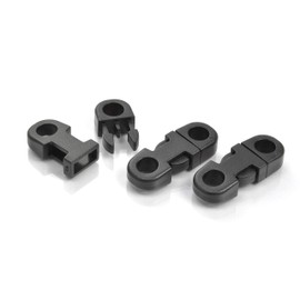 Ganzoo Plastic Click Fastener Set of 10, Clip Clasp/Buckle/Buckle for Paracord Bracelets, Dog Collars, Backpack, Colour: Black