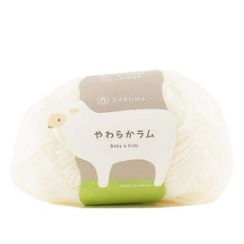 Yokota DARUMA 5140 Soft Lamb Yarn, Thick Yarn, Col.1, 1.1 oz (30 g), 30.6 ft (103 m)