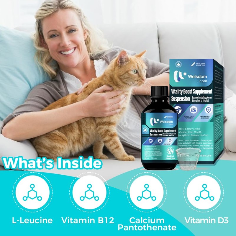 Welsdom Pets Vitality Boost Supplement Suspension - 60mL | Enhances