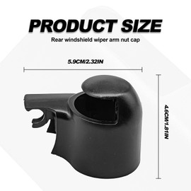 Dunviku Wiper Arm Cover Rear Windshield Nut Cover Car Wiper Arm Nut Cap Replacement Wiper Arm Cover 6Q6955435D Compatible with Volkswagen Rabbit Passat Tiguan
