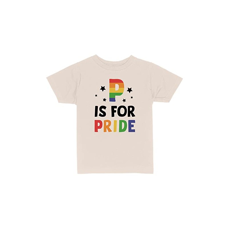 P is for Pride Toddler Kids T-Shirt 4T Natural