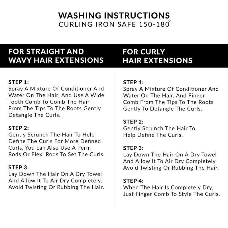 Stasia Street 24-Inch Straight Clip-On Strands Korean Synthetic Breatheable Hair