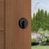 Kwikset 817 Deadbolt Lock, Matte Black Round Exterior Keyed Front