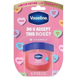 Vaseline Bálsamo Labial Edición Limitada San Valentín, Rosé con Vitamina E, Tamaño de Viaje 7g