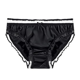 LingDooo - Calzoncillos de Seda Pura para Mujer, con Varios Pares, Suaves, saludables, clásicos, Ropa Interior Informal, G, S