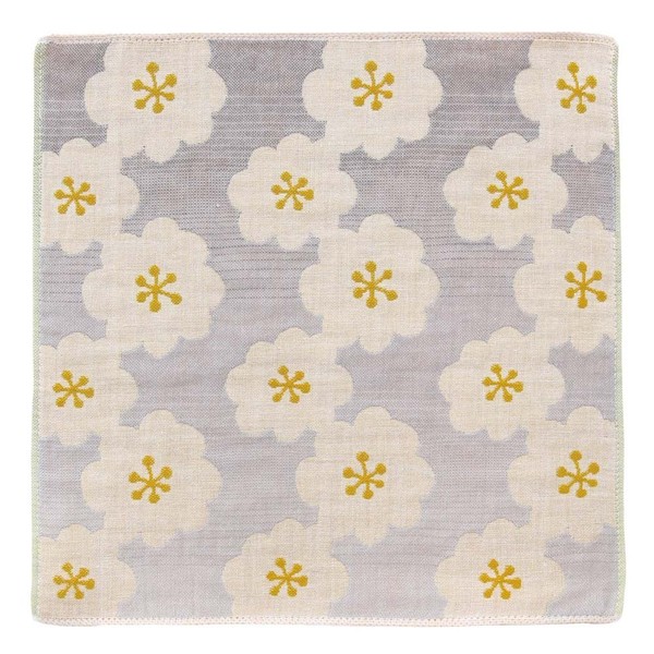 Pocchi Imabari Towel, Handkerchief, Non-Bulky, Thin, Triple Layer, Gauze Handkerchief, 9.8 x 9.8 inches (25 x 25 cm) (daisy)