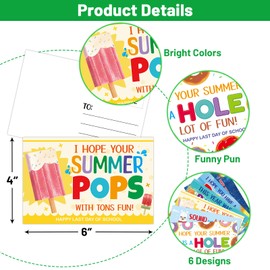 Fancy Land End of the School Year Postcards for Kids Have a Great Summer Blank Notecards from Teacher Send to Students Preschool Kindergarten Graduation Supplies 36Pcs