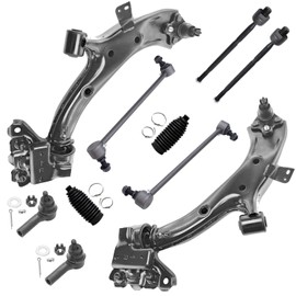 Detroit Axle - Front End 10pc Suspension Kit 2007-2011 Honda CR-V, 2 Lower Control Arms w/Ball Joints 4 Tie Rods 2 Sway Bars 2 Boots 2008 2009 2010 Replacement