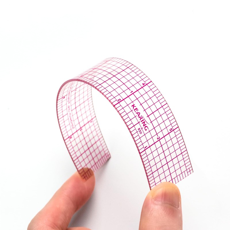 KEARING Clear Sewing Graph Fashion Design Ruler, Sandwich Line, 2