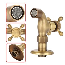 G1/2 Wall Mounted Vintage Solid Brass Tap for Sink Mop (Short)