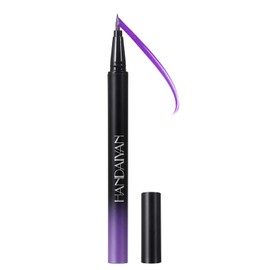 DekRion Liquid Eyeliner Pen, Waterproof Eyeliner Long-lasting Eyeliner, Metallic-Eyeliner Easy To Use, White Black Red Brown Purple Colorful Eyeliner (Purple)