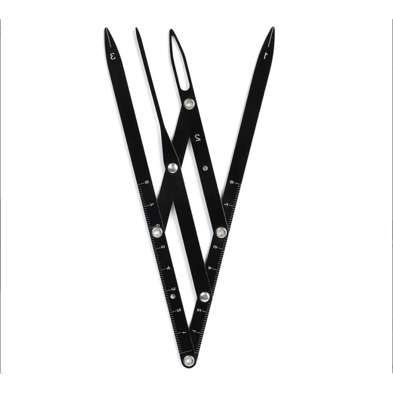 Microblading Golden Mean Caliper | 4 Prong | Black [01]