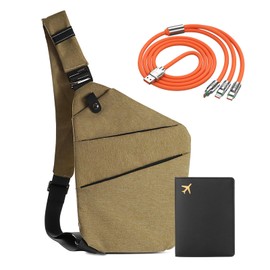 IUHFSIFS Upgrade Anti-Theft Bag 【0 Load - Comfortable Ergonomics】 Anti-Theft Shoulder Bag 【Many Pockets Extremely Waterproof & Scratch-Resistant】Anti-Theft Bag Women Men, 05-Mi-Left