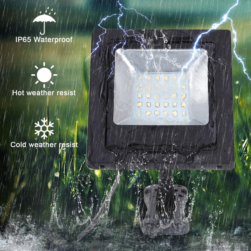 Solar Flood Lights Outdoor with Extension 16FT Cable Dusk to