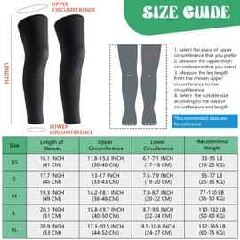 Newbyinn Kid Leg Sleeve 2 Pairs, Long Compression Leg Sleeve for Youth Boy Girl Basketball Soccer Football