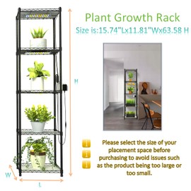 Indoor Greenhouse Plant Growing Kit with Built-in Full Spectrum Grow Light for Lighted Plant Rack for Home, Corner, Patio.