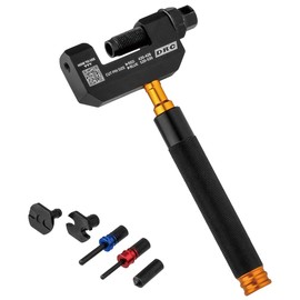 DRC D9005 Pro Chain Tool Gold (Cut/Pressing/Riveting), Chain Sizes (420/428/520/525/530), Seal/Non-Seal Compatible, Included Parts Can Be Stored In Handle, Maintenance Tool