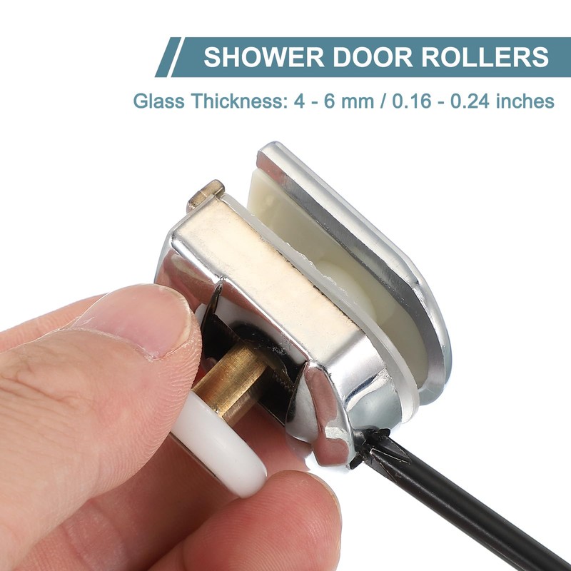 uxcell 23 mm Shower Door Rollers, Single Shower Door Runners