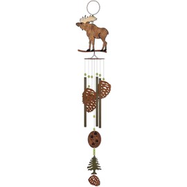 Sunset Vista Designs 93874 Wilderness Wonders-36-Inch Handcrafted Wind Chime, 36-Inch, Moose