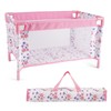 Reborn Baby Dolls Crib, Foldable Babys Doll Bed for 17-20