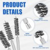 8 Pcs Metal Bore Wire Drill Brush Wire Brush Set