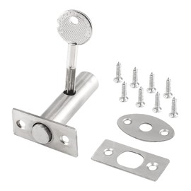 LDEXIN Stainless Steel Hidden Manager Tubewell Key Mortise Lock Hardware with Key and Screw for Door Length 3.14" / 80mm