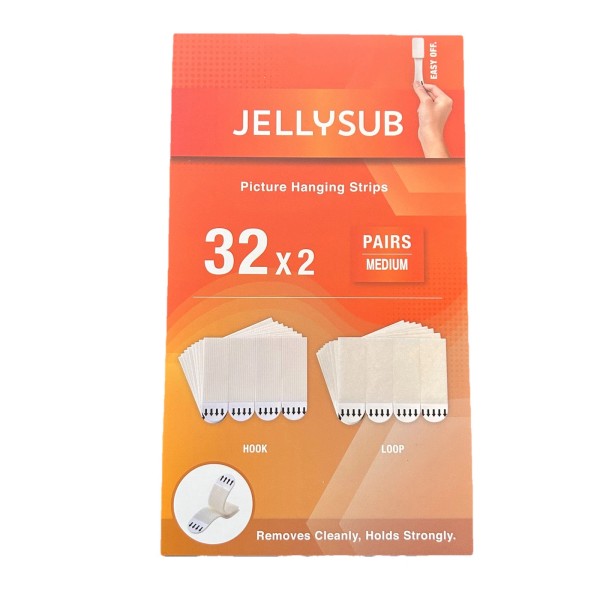 32 Pairs Medium Picture Hanging Strips Heavy Duty Adhesive Hook