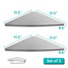Qeke 2 Pack Corner Shower Shelf Brushed, 11.5" Recessed Tile